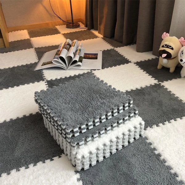 Fluffy Foam Play Mat, Non-Toxic Floor   30x30x1CM