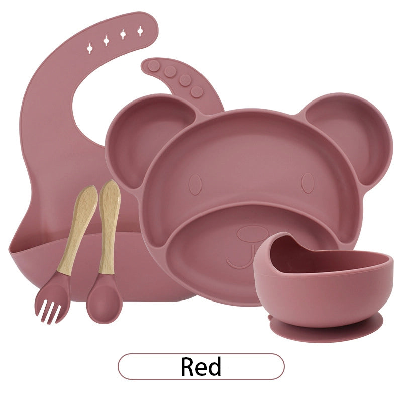 Couverts Enfant en Silicone - Ours Dessin Animé